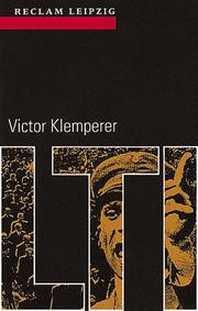 Cover of: Notizbuch Eines by V. Klenyperer