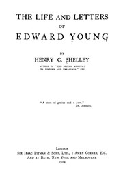 Cover of: The life and letters of Edward Young