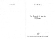 Cover of: La filosofi a de Martin Heidegger