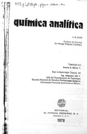 Quimica analitica by James Gardiner Dick