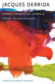 Geneses, genealogies, genres, and genius