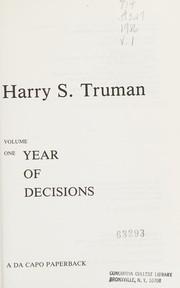Memoirs of Harry S. Truman 1946-1952
