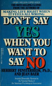 Don't say yes when you want to say no