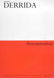 Dissemination (Athlone Contemporary European Thinkers)