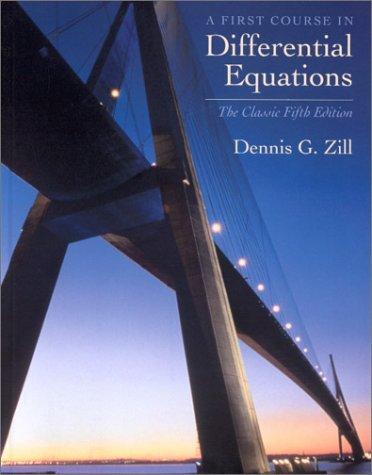 Image 0 of A First Course in Differential Equations: The Classic Fifth Edition (Classic Edi