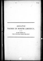 Asiatic tribes in North America