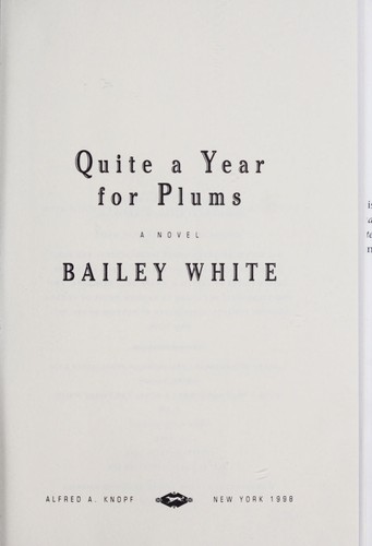 Image 0 of Quite a Year for Plums: A novel