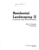 Residentials Landscaping II: Planting and Maintenance