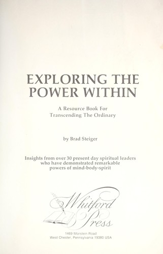 Image 0 of Exploring the Power Within: A Resource Book for Transcending the Ordinary