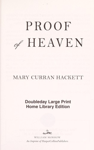 Large Print Proof of Heaven, novel