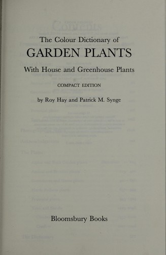 Image 0 of The Colour Dictionary of Garden Plants