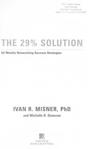 Image 0 of The 29% Solution: 52 Weekly Networking Success Strategies