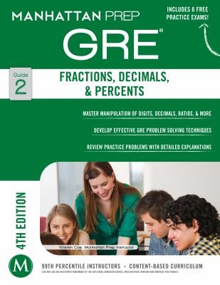 Image 0 of GRE Fractions, Decimals, & Percents (Manhattan Prep GRE Strategy Guides)