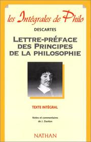 Descartes, lettre-préface des principes de la philosophie