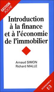 Introduction a la Finance et a l'Economie de l'Immobilier