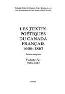 Les textes poétiques du Canada français