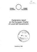 Book cover of Explanatory report on the European Charter of local self-government