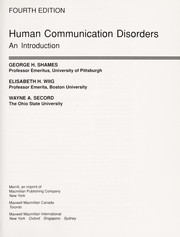 Cover of Human Communication Disorders by George H. Shames