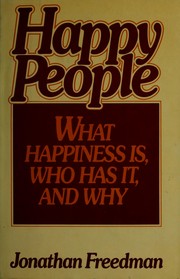 Cover of Happy People by Jonathan L. Freedman