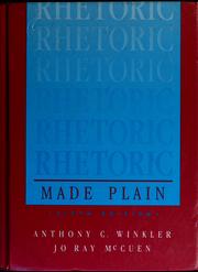 Cover of Rhetoric Made Plain by Anthony C. Winkler