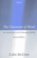 Cover of The Character of Mind by Colin McGinn