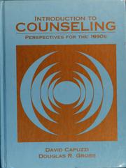 Cover of Introduction to Counseling by Dave Capuzzi