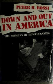 Cover of Down and Out in America by Peter H. Rossi