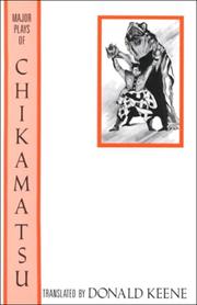 Cover of Major Plays of Chikamatsu by Monzaemon Chikamatsu