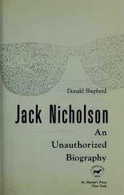 Cover of Jack Nicholson by Donald Shepherd