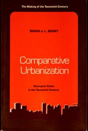 Cover of Comparative Urbanization by Brian Joe Lobley Berry