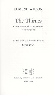 Cover of The Thirties by Edmund Wilson