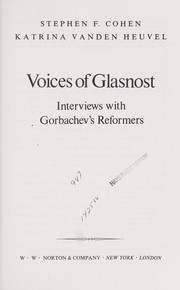 Cover of Voices of Glasnost by Stephen F. Cohen