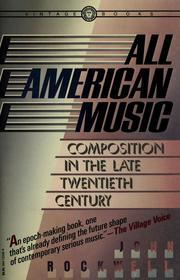 Cover of All American Music by John Rockwell