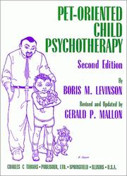 Cover of Pet-oriented Child Psychotherapy by Boris Mayer Levinson