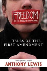 Cover of Freedom for the Thought That We Hate by Anthony Lewis