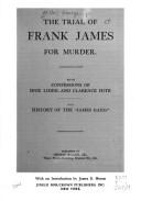 Cover of Trial of Frank James for Murder by Frank James