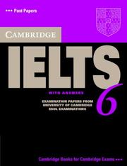 Cover of Cambridge IELTS 6 Student's Book with answers by Cambridge ESOL