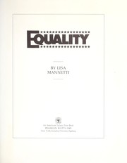 Cover of Equality by Lisa Mannetti