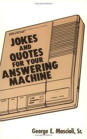 Cover of Jokes and Quotes for Your Answering Machine by George Mascioli