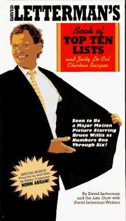 David Letterman's book of top ten lists and zesty lo-cal chicken recipes