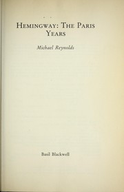 Cover of Hemingway, the Paris Years by Michael S. Reynolds