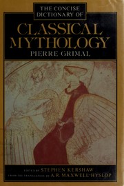 Cover of A Concise Dictionary of Classical Mythology by Pierre Grimal