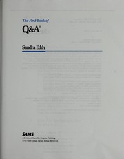 Cover of The First Book of Q & A by Sandra E. Eddy