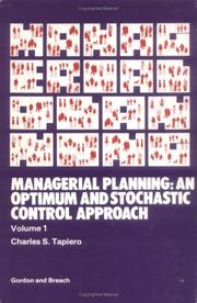 Cover of Managerial Planning by Charles S. Tapiero