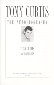 Cover of Tony Curtis by Tony Curtis