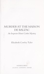 Cover of Murder at the Maison de Balzac by Elizabeth Cowley Tyler