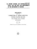 U.S. Export Control and Nonproliferation Policy and the Role and Responsibility of the Department of Defense