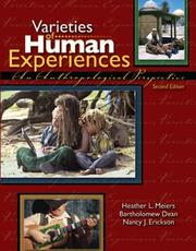 Cover of Varieties of Human Experience by Nancy J. Erickson