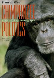 Cover of Chimpanzee Politics by Frans de Waal