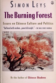 Cover of The Burning Forest by Simon Leys